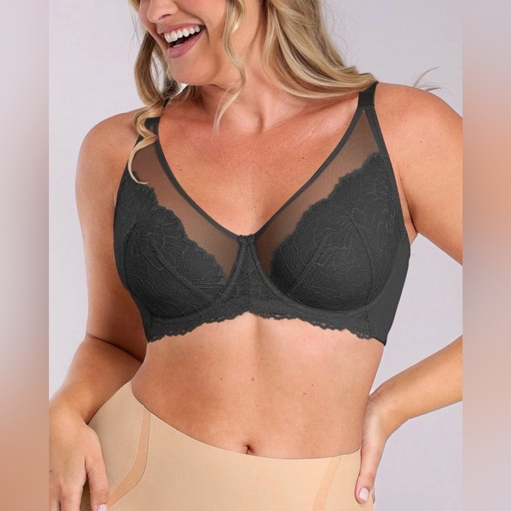 Shapellx AirSlim® Supportive Unlined Lace Underwired Bra 38 B/C